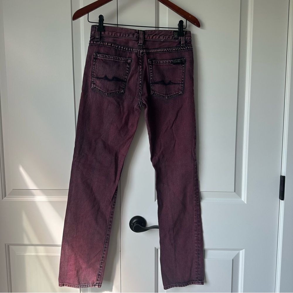 7 For All Mankind Size 14 Slimmy Red Wash Jeans - Picture 2 of 4